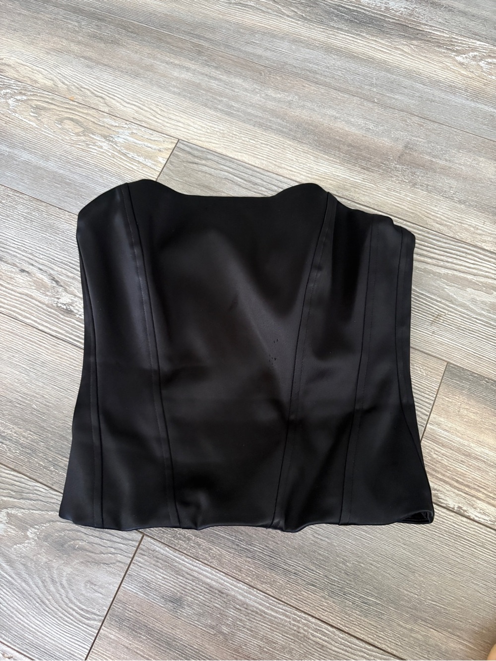 Aritzia Black Strapless Corset Top